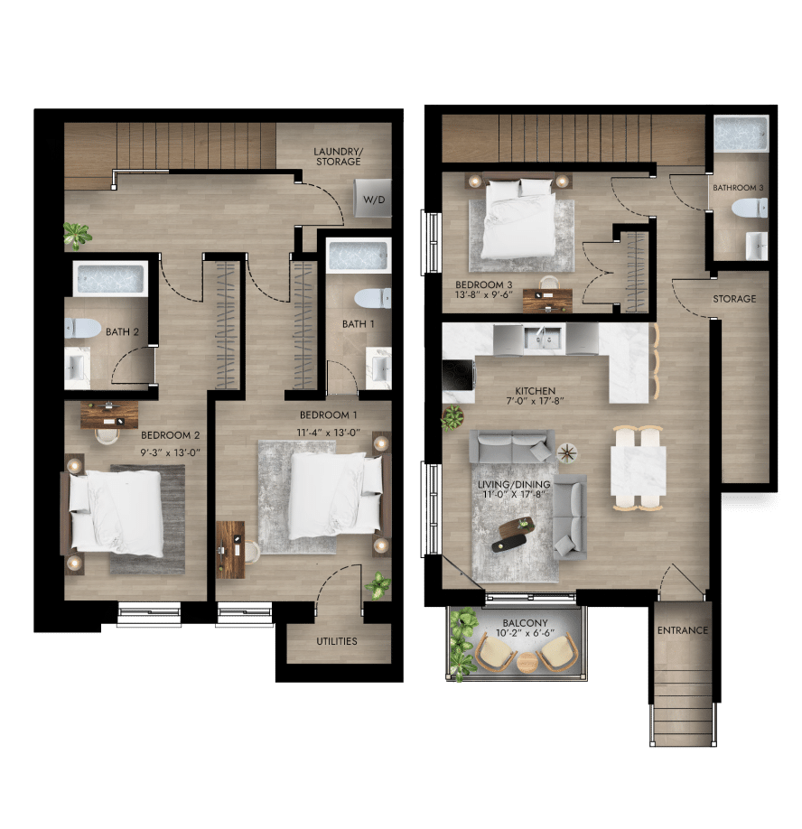 A detailed floor plan of The Nova, showcasing room layout and dimensions for optimal space utilization