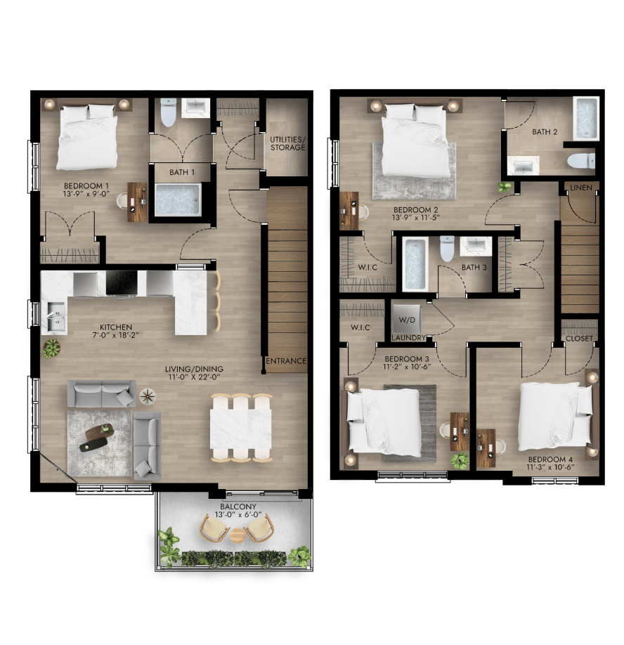 A detailed 2D floor plan of The Nova, showcasing room layout and dimensions for optimal space utilization